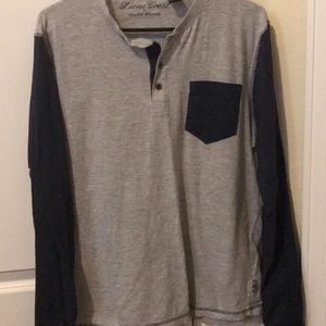 Gray and Navy long sleeve tee